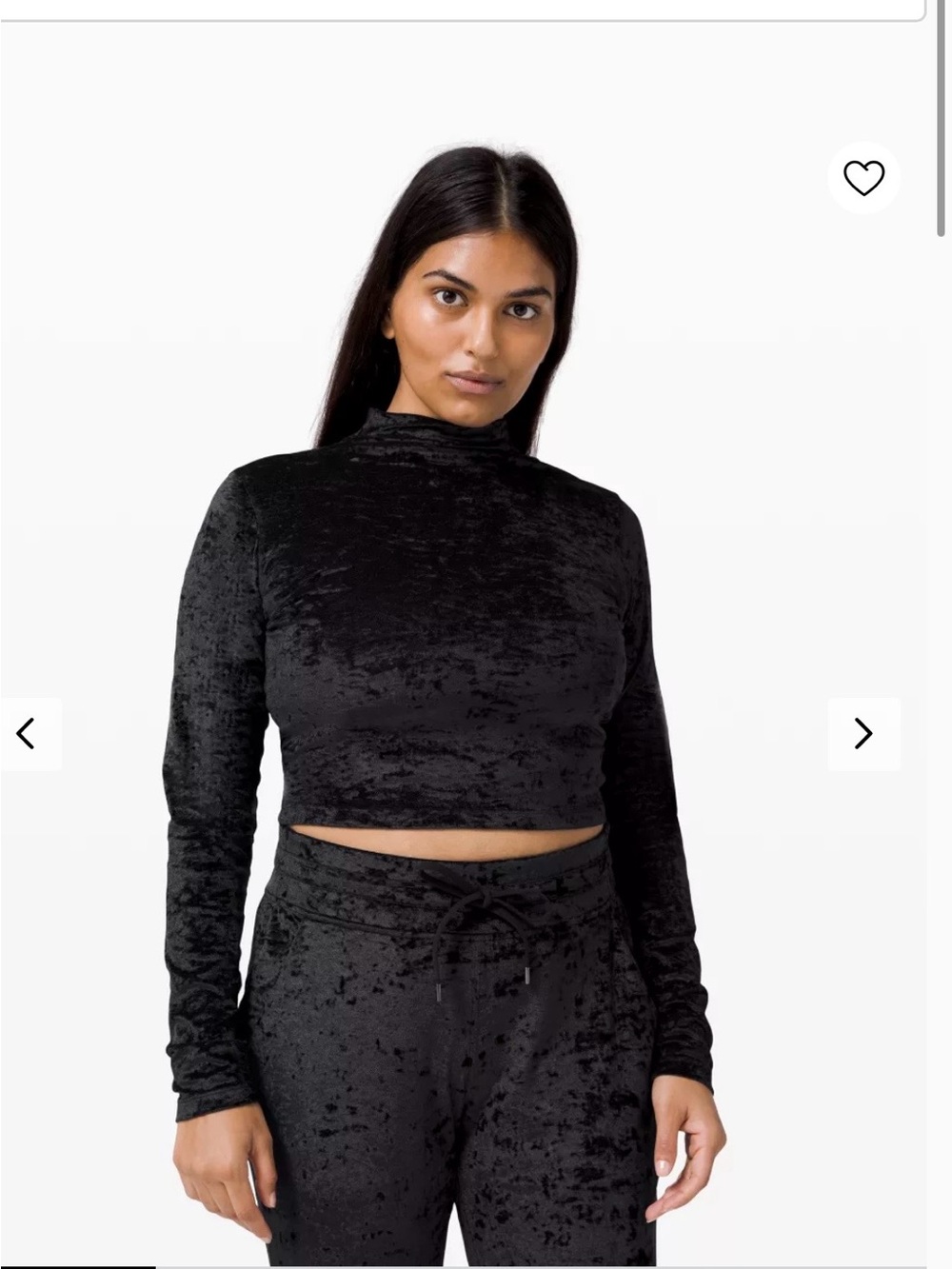 lululemon athletica All Aligned Mock Neck Long Sleeve Crushed Velvet - Picture 4 of 9